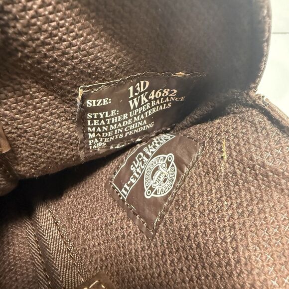 Justin Work Boots Men 13D Steel Toe Western Leather Brown Pull-On ASTM F2413-11 - Picture 8 of 8